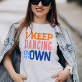 私は自分の保レトロのタイポグラフィ音楽に踊り Tシャツ