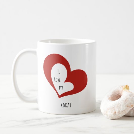 私は自分の子猫が大好き コーヒーマグカップ (ドーナツ)