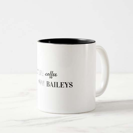 「私は自分の家の中のコーヒーが好きです」とマグ ツートーンマグカップ (正面右)