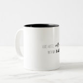 「私は自分の家の中のコーヒーが好きです」とマグ ツートーンマグカップ (正面左)