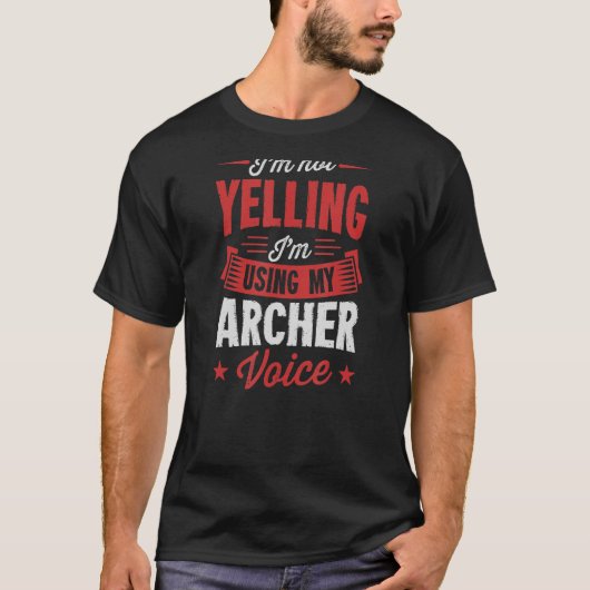 私は自分の射手の声を使用して叫んではいない Tシャツ (正面)
