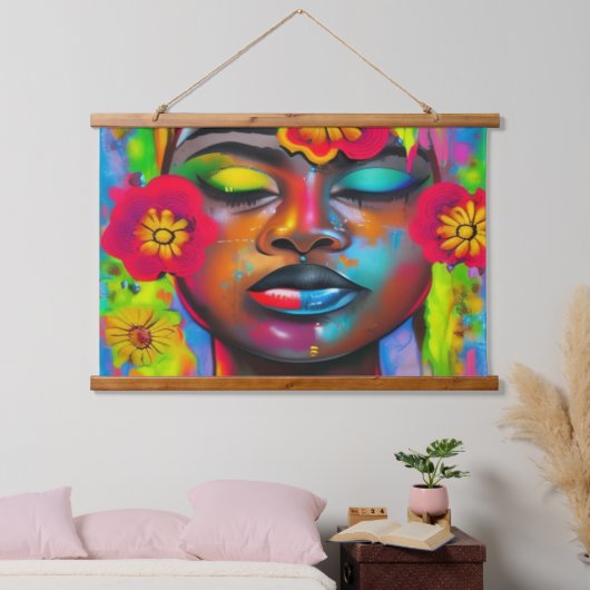 私は自分の平和を見つけた 吊り下げ型タペストリー (寝室)