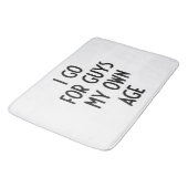 私は自分の年齢の人のために行く白いおもしろい嘘パーティー バスマット (アングル)