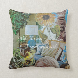 私は自分の恵みを数える！ クッション