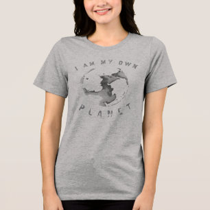 「私は自分の惑星」哲学的心理学アート トライブレンドTシャツ