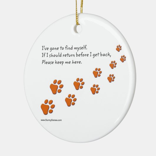 私は自分の手のプリントのオーナメントを見つけに行った セラミックオーナメント (左)