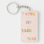 私は自分の本当の姿を愛している |モチベーション前向きキーチェーン キーホルダー (正面)