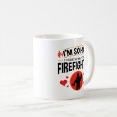 私は自分の消防来士ととても暑い コーヒーマグカップ (正面右)
