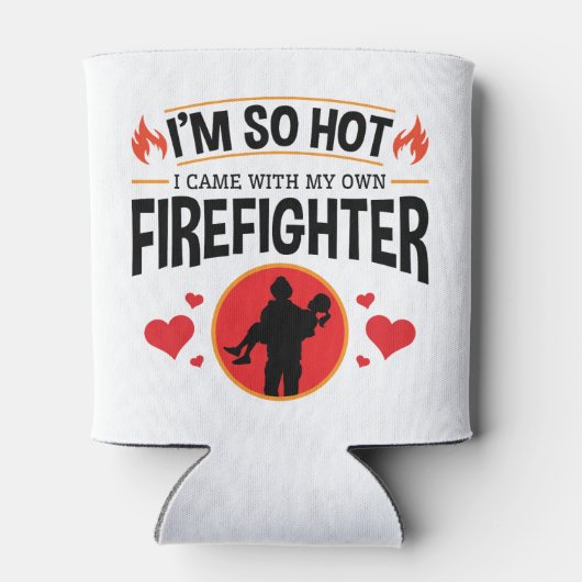 私は自分の消防来士ととても暑い 缶クーラー (裏面)