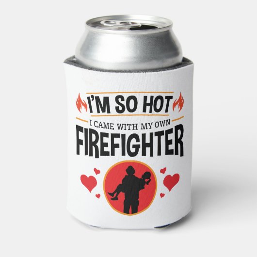私は自分の消防来士ととても暑い 缶クーラー (缶裏面)