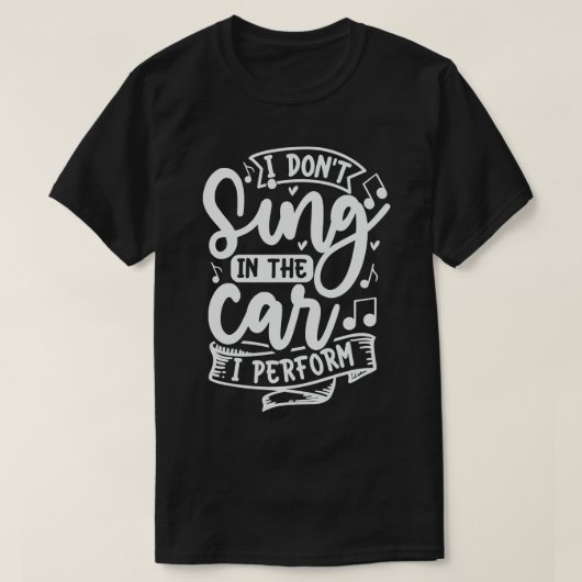 私は自分の演奏で歌わない Tシャツ (デザイン正面)