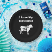 私は自分の牛を培養する数学の計算おもしろいツールのパンが大好き ペーパープレート (パーティー)