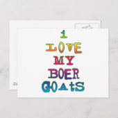 私は自分の猪ヤギが大好き ポストカード (正面/裏面)