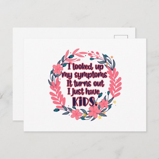 私は自分の症状を調べた子供がいることが分かった ポストカード (正面/裏面)