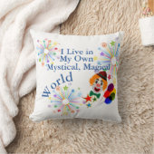 私は自分の神秘的な魔法の世界のピエロに住んでいる クッション (ブランケット)