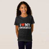 私は自分の粉を愛する中国のCrested Dog恋人 Tシャツ (正面フル)