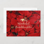 私は自分の素晴らしい孫娘を愛しているクリスマス ポストカード (正面/裏面)