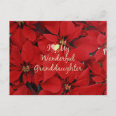 私は自分の素晴らしい孫娘を愛しているクリスマス ポストカード (正面)