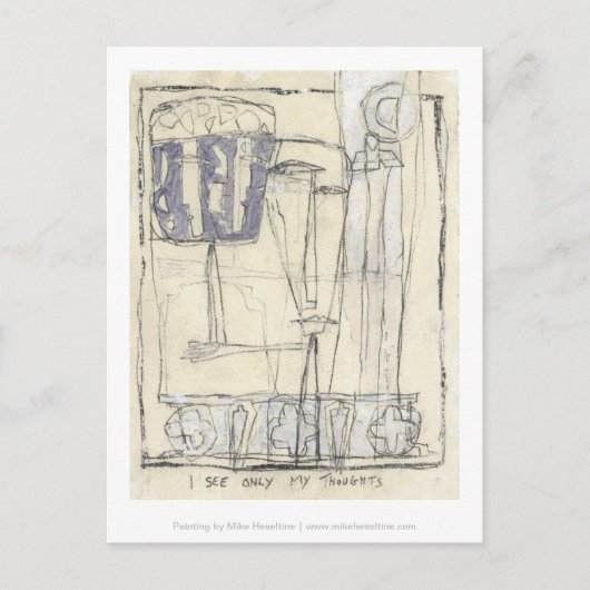 私は自分の考えだけを見る ポストカード (正面)