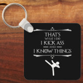 私は自分の行動を知っている – 私は蹴る キーホルダー (正面)
