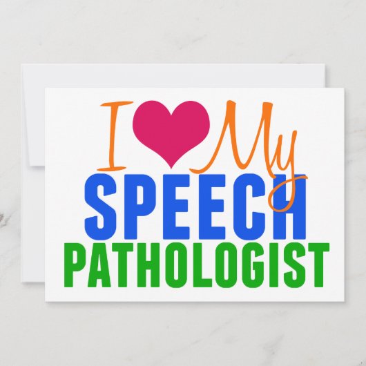 私は自分の言語病理学者が大好きだ カード (正面)