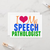 私は自分の言語病理学者が大好きだ カード (正面/裏面インサイチュ)