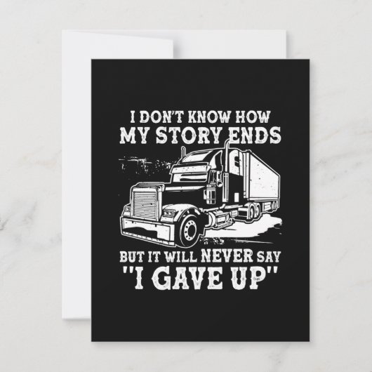 私は自分の話がどのように終わるか分から与えない。 サンキューカード (正面)