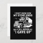 私は自分の話がどのように終わるか分から与えない。 サンキューカード (正面/裏面)