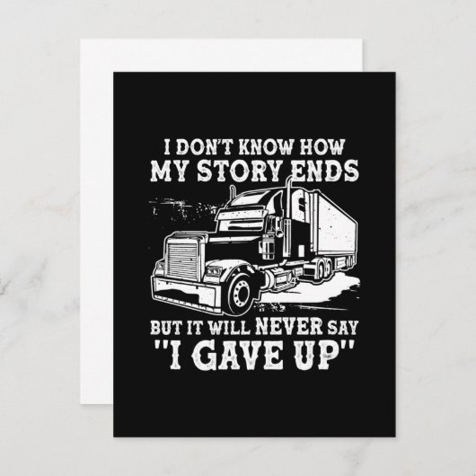 私は自分の話がどのように終わるか分から与えない。 サンキューカード (正面/裏面)