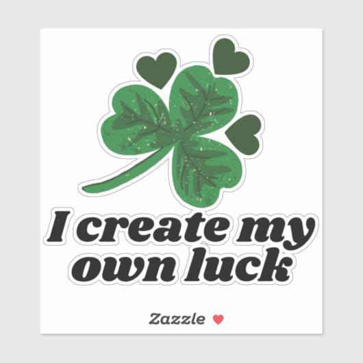 私は自分の運を作る – St. Patrick's Day Women シール (シート)