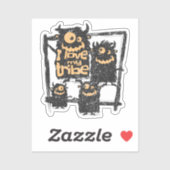 私は自分の部族のモンスターおもしろいファミリーのハロウィーンが大好き シール (シート)