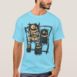 私は自分の部族のモンスターおもしろいファミリーのハロウィーンが大好き Tシャツ