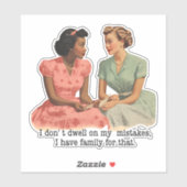 私は自分の間違いを詳しく語らないおもしろいレトロ主婦 シール (シート)