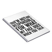 私は自分の顔に責任がないおもしろい ノートブック (右側)