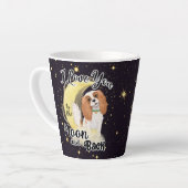 私は自分の騎馬者が月と背中に愛している、ブレンハイム  カフェラテマグ (左アングル)