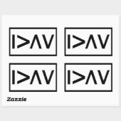 私は自分の高さと低さよりも高い – 長方形 長方形シール (シート)