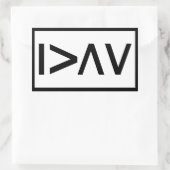 私は自分の高さと低さよりも高い – 長方形 長方形シール (バッグ)