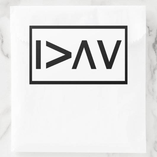 私は自分の高さと低さよりも高い – 長方形 長方形シール (バッグ)