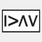 私は自分の高さと低さよりも高い – 長方形 長方形シール (正面)