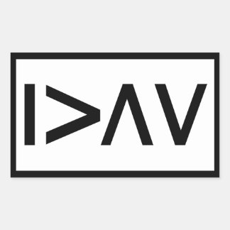 私は自分の高さと低さよりも高い – 長方形 長方形シール