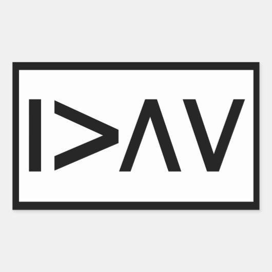 私は自分の高さと低さよりも高い – 長方形 長方形シール (正面)