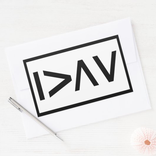 私は自分の高さと低さよりも高い – 長方形 長方形シール (封筒)