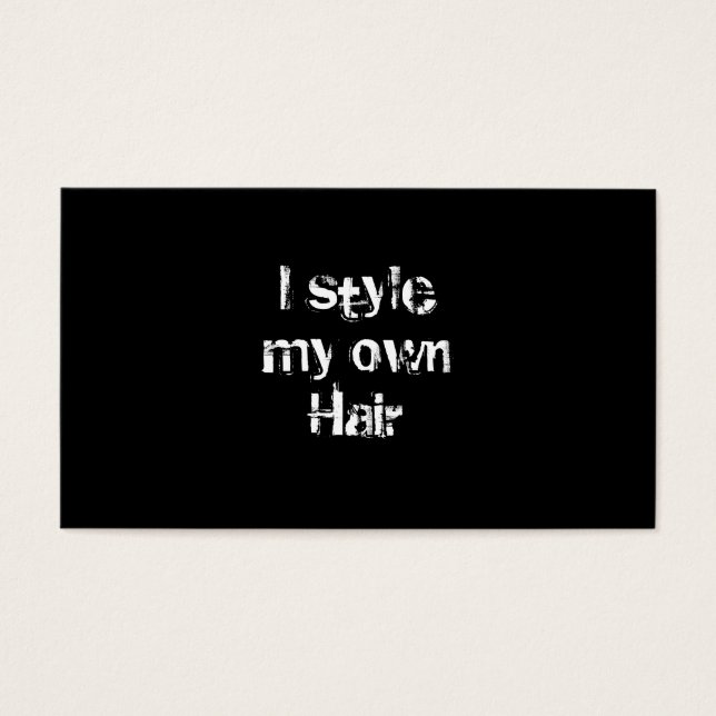 私は自分の髪をスタイルする。白黒. (正面)