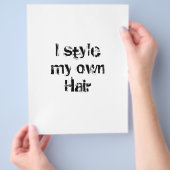 私は自分の髪をスタイルする。白黒. チラシ (手)