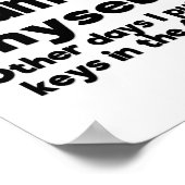 私は自分を驚かせる日がいくつかある ポスター (角)