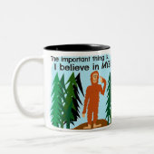 私は自分自身でコーヒー・マグを信じます ツートーンマグカップ (左)