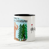 私は自分自身でコーヒー・マグを信じます ツートーンマグカップ (中央)