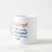 私は自分自身に話します コーヒーマグカップ (正面左)