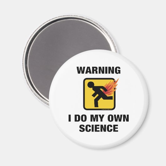 私は自分自身の科学を行う – 燃えおもしろい立つファートユーモア マグネット (正面/裏面)