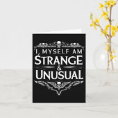 私は自分自身は奇妙で珍しい面白いハロウィーン曲 カード (黄色い花)